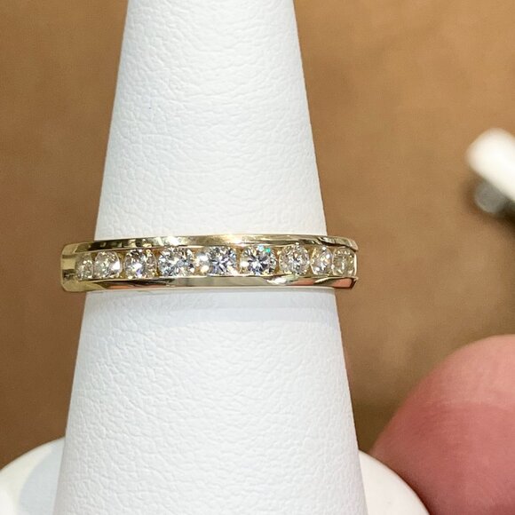 Half Carat Natural Diamond Gold Wedding Ring - Picture 6 of 6